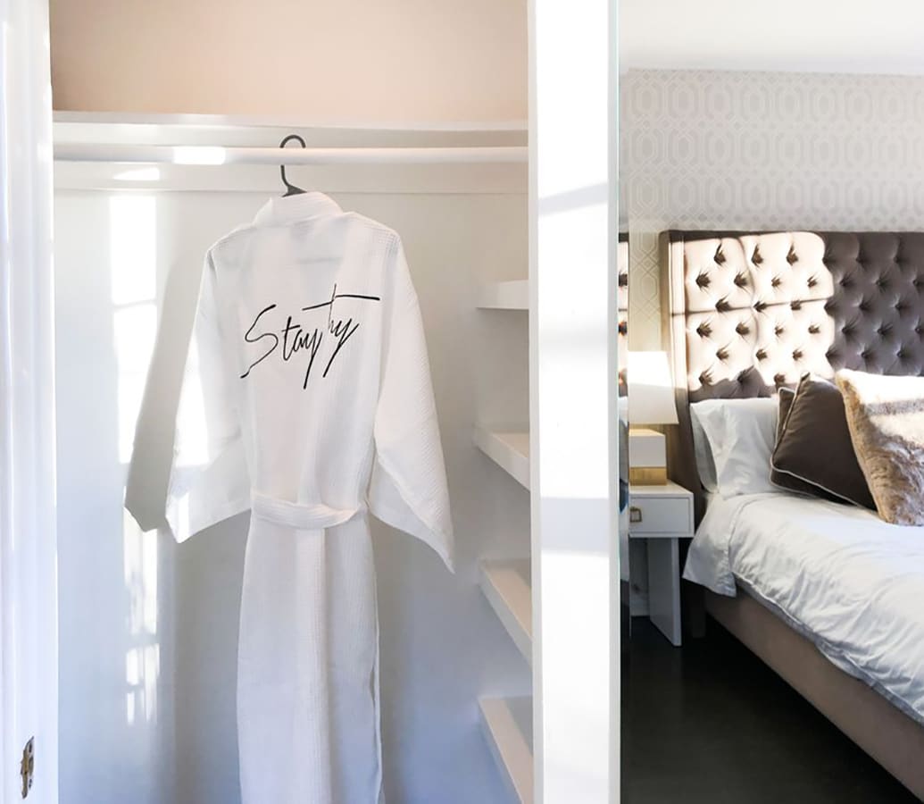 Closet and Bedroom Hollywood fully furnished corporate rentals