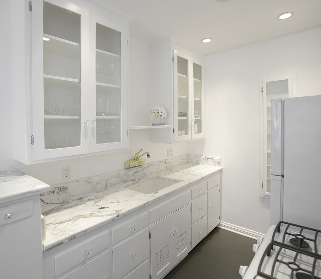 kitchen in one bedroom Hollywood fully furnished short term rental
