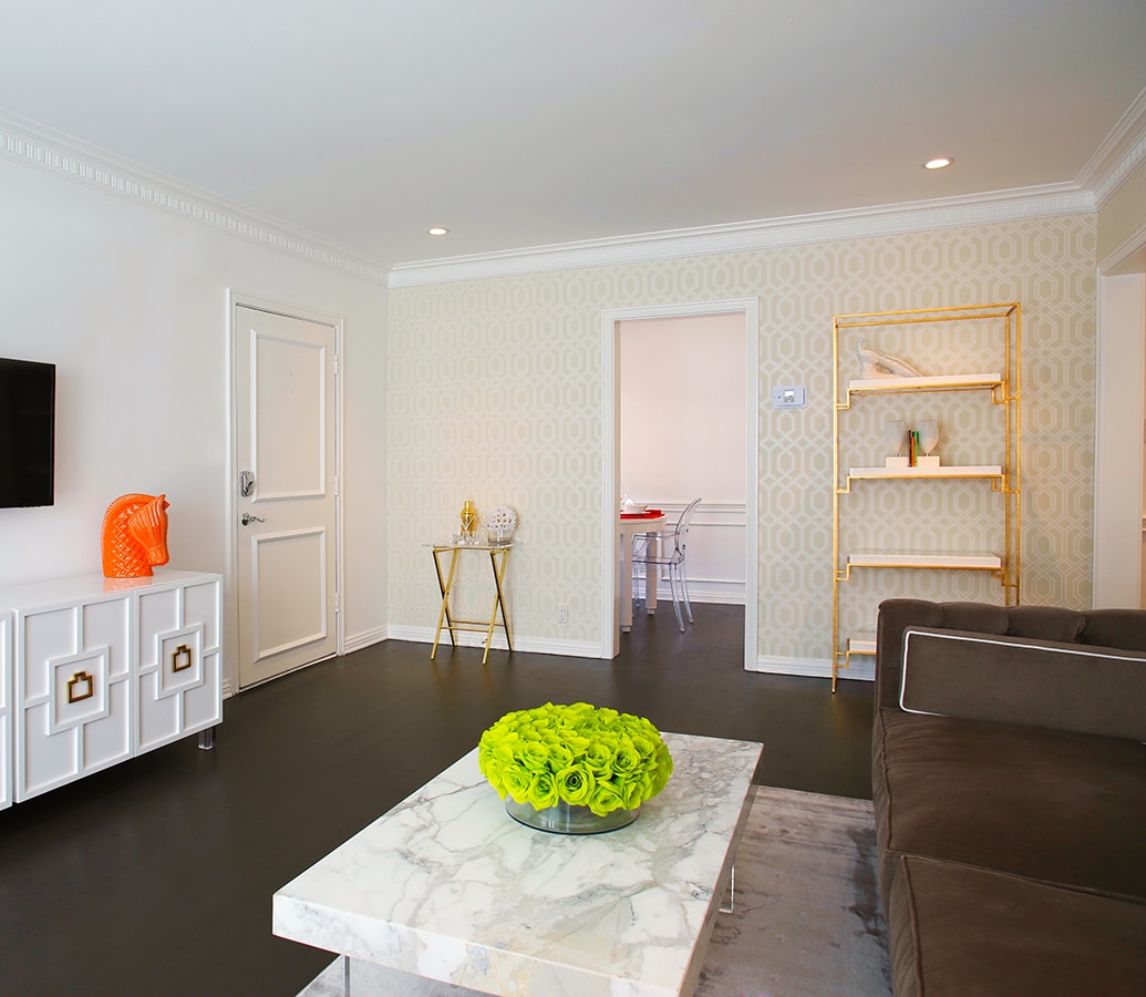 one bedroom living room Hollywood fully furnished corporate rentals