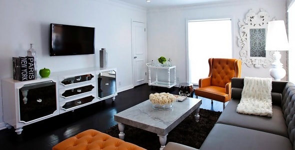 living room Hollywood fully furnished corporate rentals