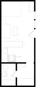 floor plan Hollywood fully furnished apartment rentals